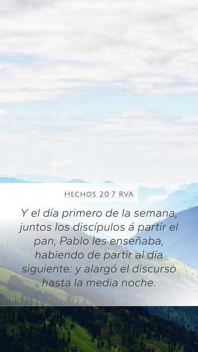 Hechos 20:7 RVA Bible Verse Image