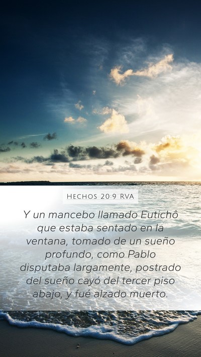 Hechos 20:9 RVA Bible Verse Image