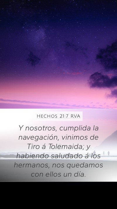 Hechos 21:7 RVA Bible Verse Image