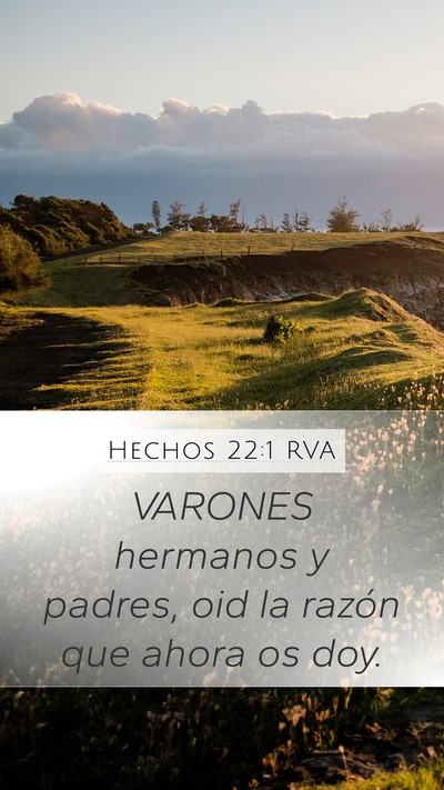 Hechos 22:1 RVA Bible Verse Image