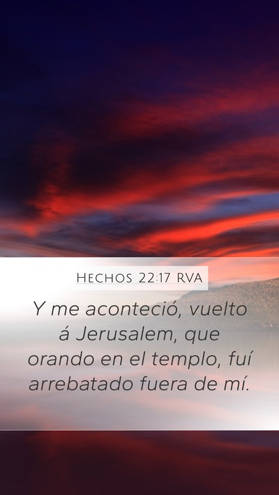 Hechos 22:17 RVA Bible Verse Image