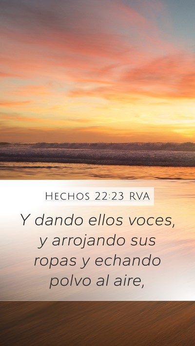 Hechos 22:23 RVA Bible Verse Image