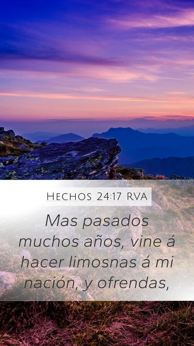 Hechos 24:17 RVA Bible Verse Image