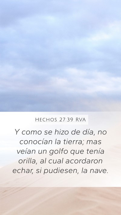 Hechos 27:39 RVA Bible Verse Image