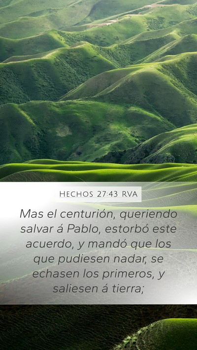 Hechos 27:43 RVA Bible Verse Image