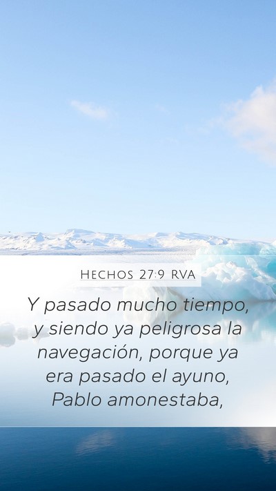 Hechos 27:9 RVA Bible Verse Image