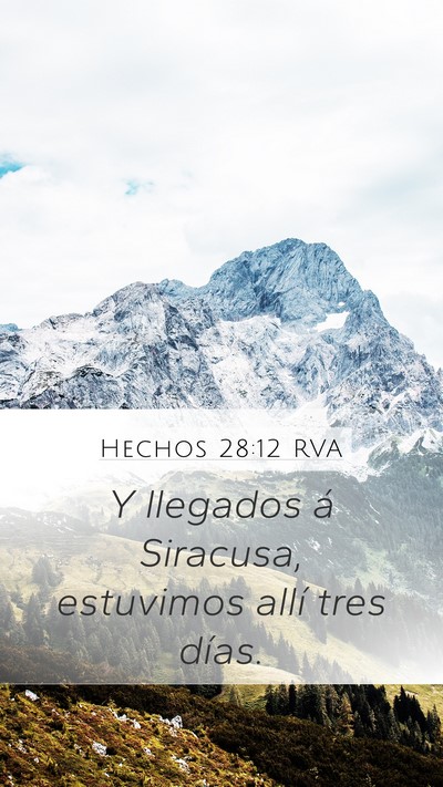 Hechos 28:12 RVA Bible Verse Image