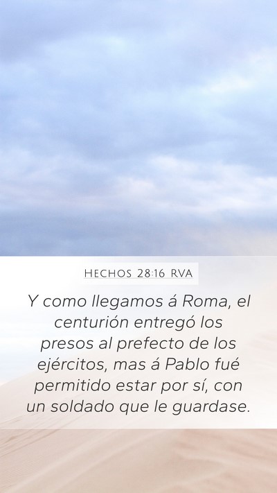 Hechos 28:16 RVA Bible Verse Image
