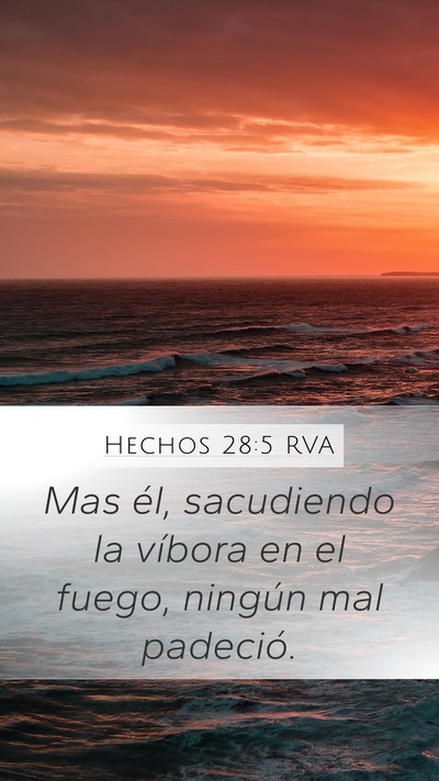 Hechos 28:5 RVA Bible Verse Image