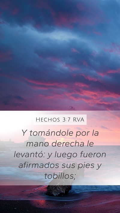 Hechos 3:7 RVA Bible Verse Image