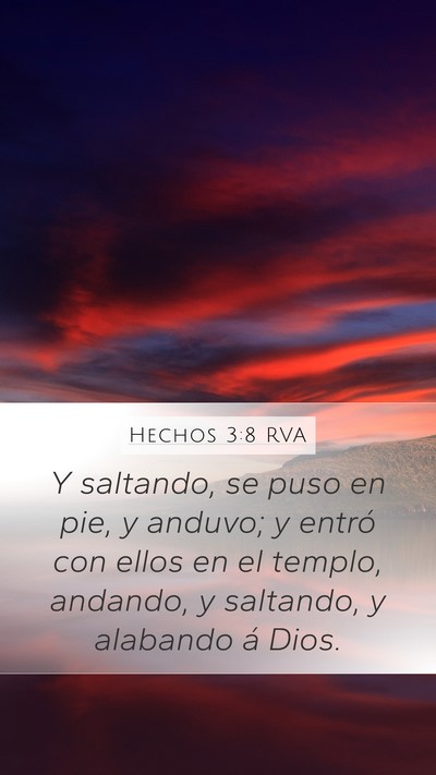 Hechos 3:8 RVA Bible Verse Image
