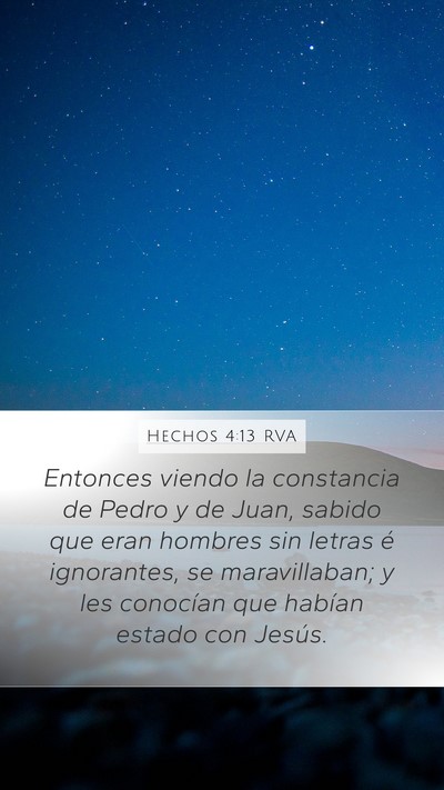 Hechos 4:13 RVA Bible Verse Image