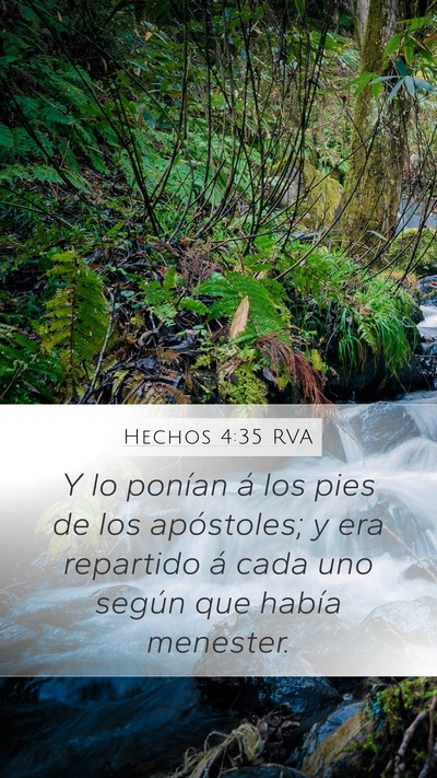 Hechos 4:35 RVA Bible Verse Image