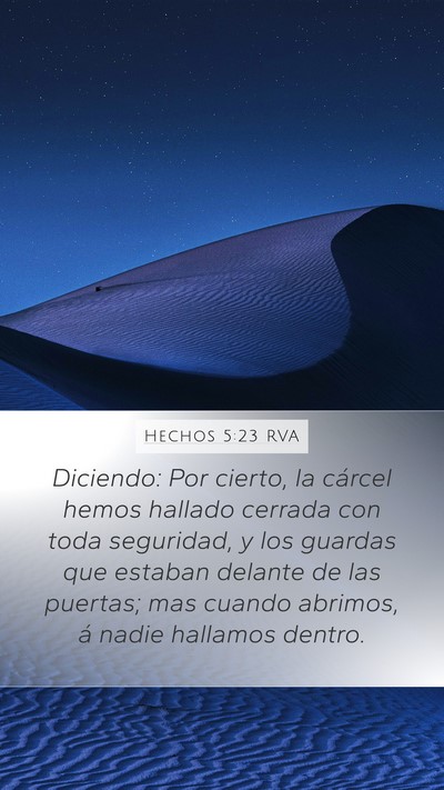 Hechos 5:23 RVA Bible Verse Image