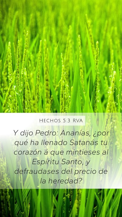 Hechos 5:3 RVA Bible Verse Image