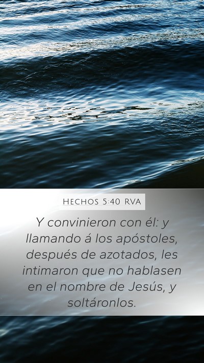 Hechos 5:40 RVA Bible Verse Image