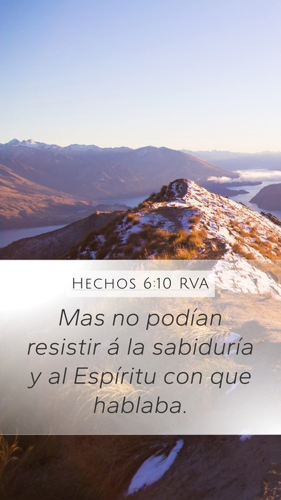 Hechos 6:10 RVA Bible Verse Image
