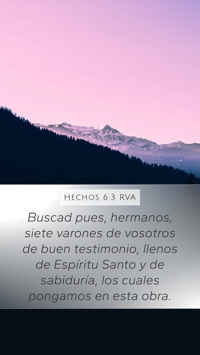 Hechos 6:3 RVA Bible Verse Image