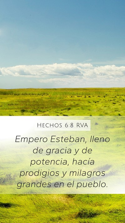 Hechos 6:8 RVA Bible Verse Image