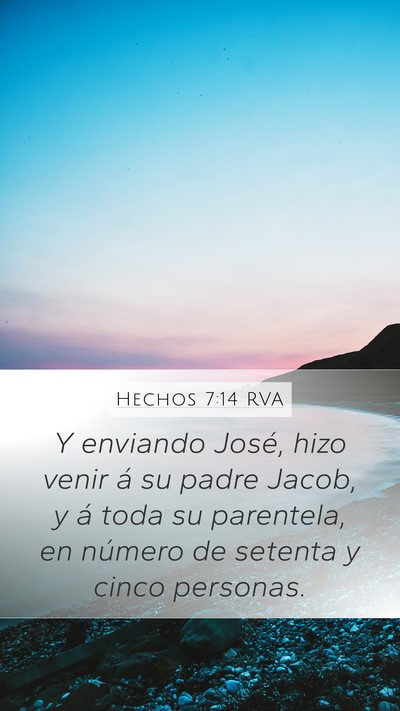 Hechos 7:14 RVA Bible Verse Image