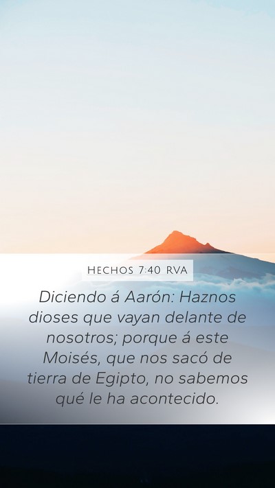 Hechos 7:40 RVA Bible Verse Image