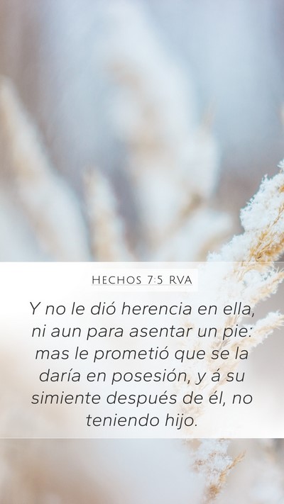 Hechos 7:5 RVA Bible Verse Image