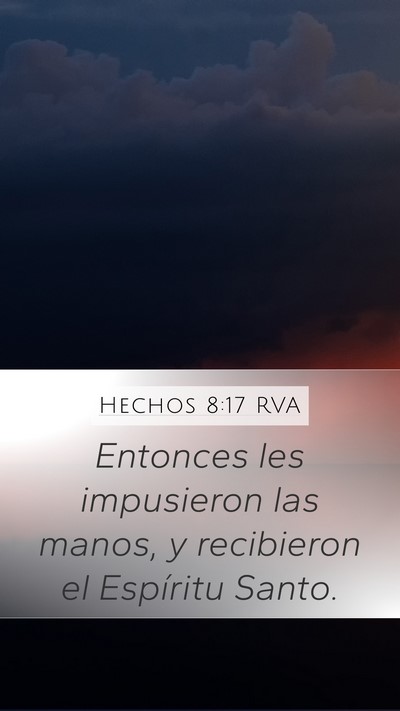 Hechos 8:17 RVA Bible Verse Image