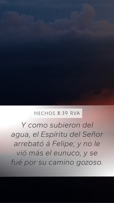 Hechos 8:39 RVA Bible Verse Image
