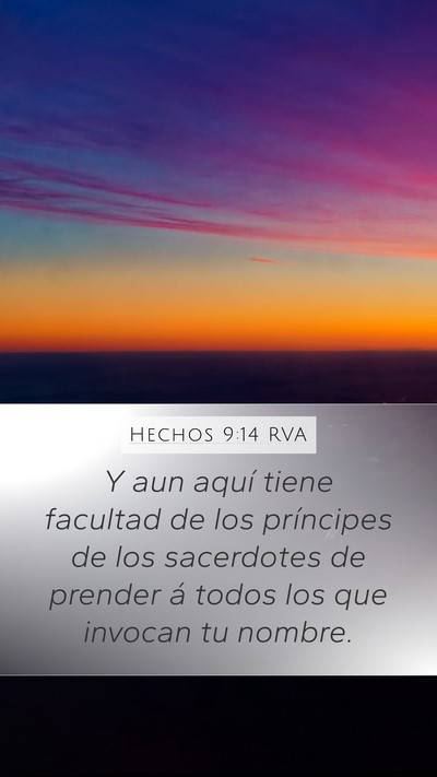 Hechos 9:14 RVA Bible Verse Image