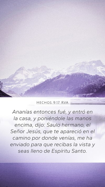 Hechos 9:17 RVA Bible Verse Image