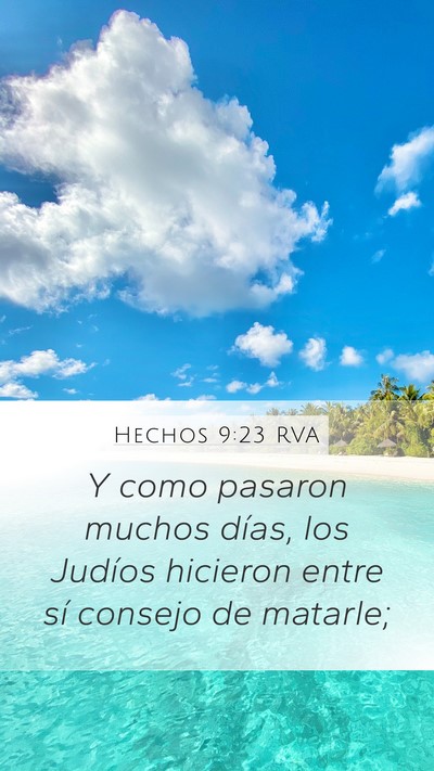 Hechos 9:23 RVA Bible Verse Image