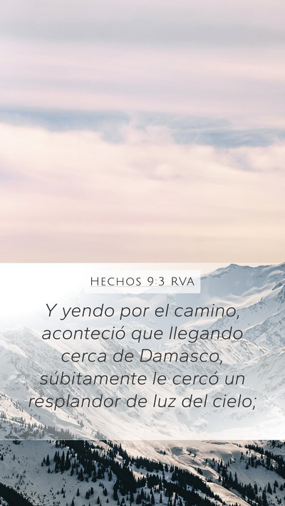 Hechos 9:3 RVA Bible Verse Image