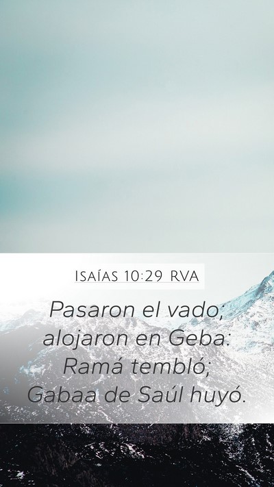 Isaías 10:29 RVA Bible Verse Image