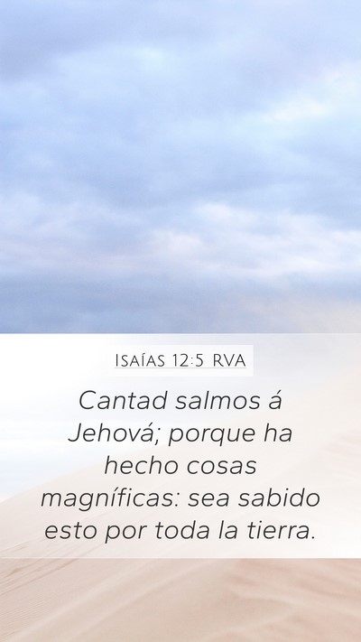 Isaías 12:5 RVA Bible Verse Image