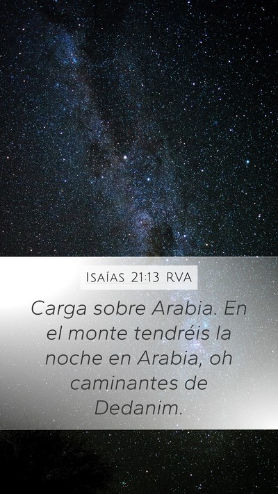 Isaías 21:13 RVA Bible Verse Image
