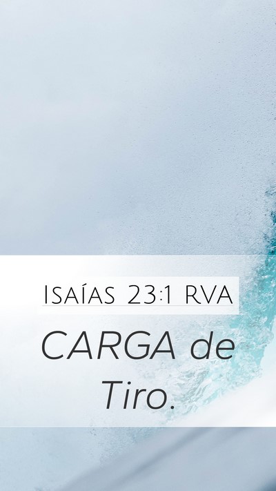 Isaías 23:1 RVA Bible Verse Image