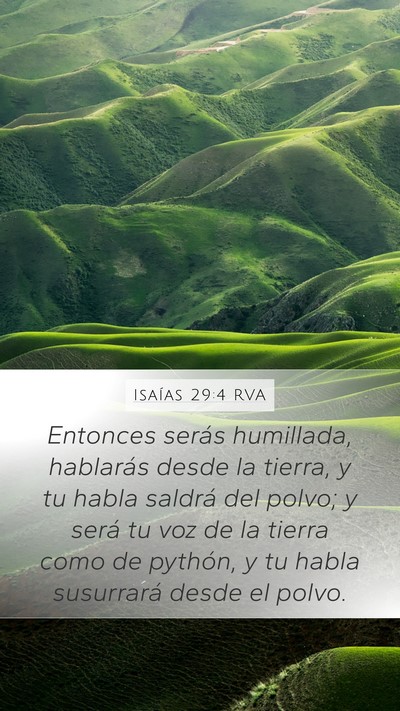 Isaías 29:4 RVA Bible Verse Image