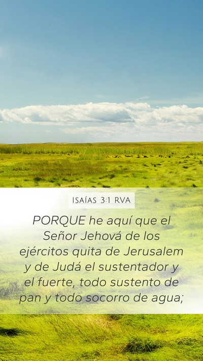 Isaías 3:1 RVA Bible Verse Image