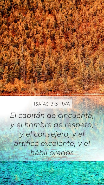 Isaías 3:3 RVA Bible Verse Image
