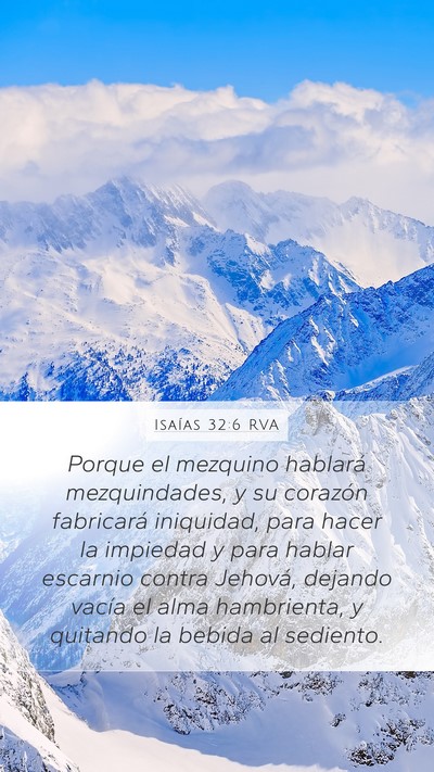 Isaías 32:6 RVA Bible Verse Image