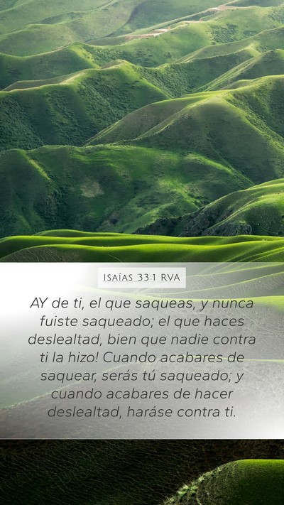 Isaías 33:1 RVA Bible Verse Image