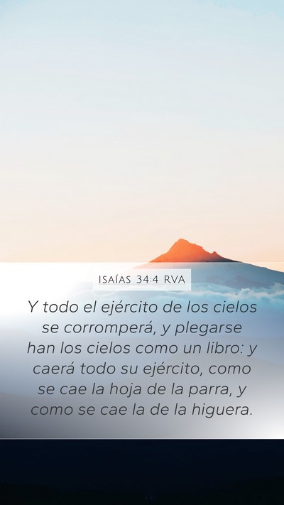 Isaías 34:4 RVA Bible Verse Image