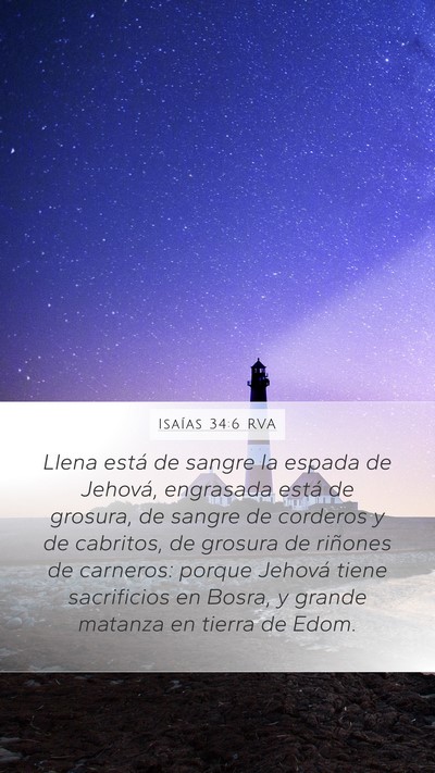 Isaías 34:6 RVA Bible Verse Image
