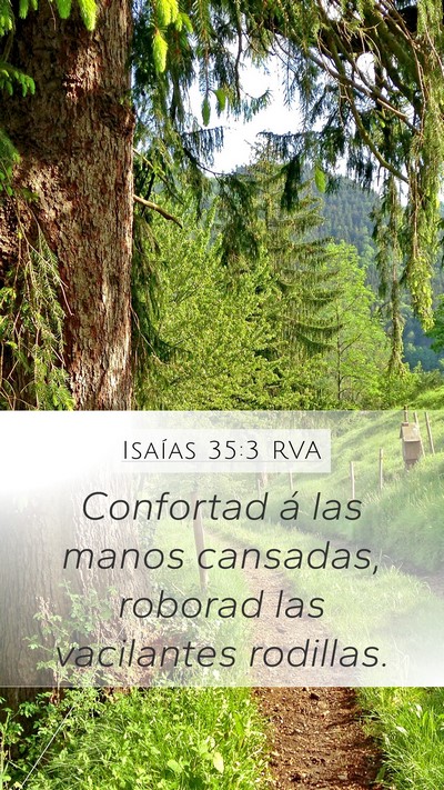 Isaías 35:3 RVA Bible Verse Image