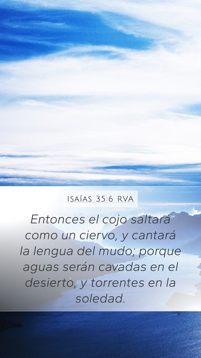 Isaías 35:6 RVA Bible Verse Image