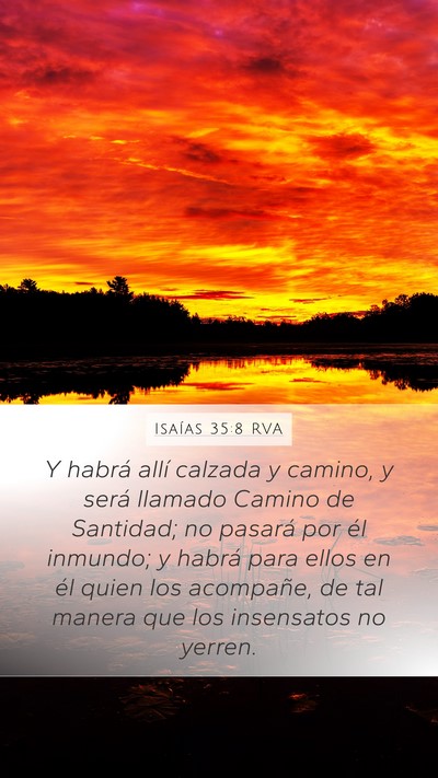 Isaías 35:8 RVA Bible Verse Image