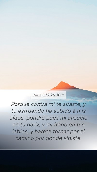 Isaías 37:29 RVA Bible Verse Image