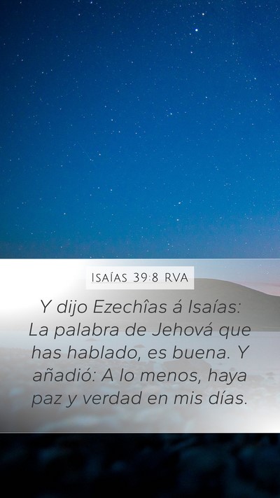 Isaías 39:8 RVA Bible Verse Image