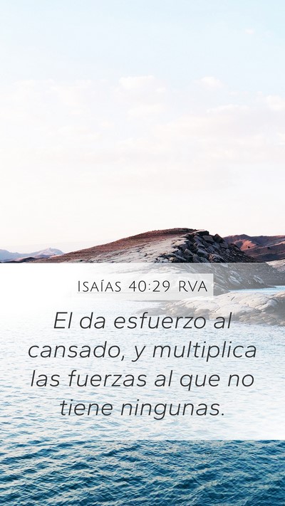 Isaías 40:29 RVA Bible Verse Image
