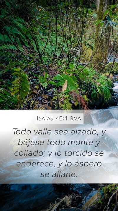 Isaías 40:4 RVA Bible Verse Image